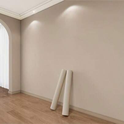 1 Cuộn Giấy Dán Tường Mờ, Có Vân, Tự Dính, Chống Thấm Nước, Có Thể Tháo Gỡ, Dễ Dán, Giấy Dán Tường Màu Trơn, Phong Cách Tối Giản, Giấy Dán Tường Có Vân, Thích Hợp Cho Phòng Ngủ, Phòng Khách, Phông Nền TV, Tủ, Mặt Bàn, Trang Trí Nhà Cửa, Dễ Lắp Đặt, Trang Trí Tường