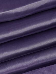 1pc Solid Color Satin Tablecloth, Must-Have For Dates! Cream Color Tablecloth In Ins Style, Solid Color Soft And Elegant, Living Room Tea Table Scarf, Gray, Black, Champagne, White - Purple - View 2