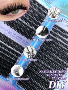 720片单根假睫毛套装,高容量,30D/40D/50D,D型卷翘,长度10-18毫米。DIY簇状假睫毛,打造自然妆效,令睫毛浓密纤长。超柔软、轻盈、可重复使用。单根分段式假睫毛。这款假睫毛套装可打造漫画风格睫毛。 - 彩色 - 查看 4