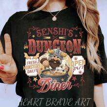 Dungeon Meshi Anime Shirt, Senshi's Dungeon Diner Sweater, Kawaii Japanese T-Tee, Senshi For Food Delicious In The Dungeon Hoodie - Black - View 5