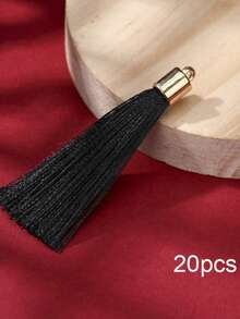 20pcs Metal Weighted Tassel Decorations - Smooth Vertical Tassels Suitable For DIY Phone Straps, Earrings And Clothing Accessories, Elegant Tassel Pendants For Handicrafts - Imitation Metal Weight Tassel - View 7