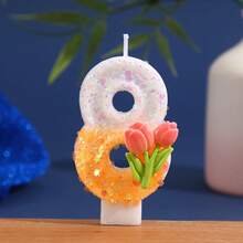 Bánh Tulip - Món tráng miệng - Nến số sinh nhật tự làm thủ công bằng sáp, sáng tạo, dành cho bé từ 0-9 tuổi. - nhiều màu - Xem 17