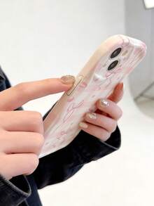 Ốp lưng điện thoại TPU cao cấp màu hồng trắng hình quả anh đào dễ thương, 1 chiếc, bảo vệ ống kính camera bằng TPU hình nơ và quả anh đào, đa năng, dễ thương, chống rơi vỡ, tương thích với iPhone 11 12 13 13ProMax 14ProMax 14ProMax 15 15PRO 15PLUS 15PROMAX 16 16Pro 16Plus 16Promax Series Chống nước, chống sốc, chống trầy xước, quà tặng mùa xuân, tiệc sinh nhật - trắng - Xem 3