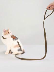 VITAMKAN 英国猫牵引绳，防逃脱户外背心式宠物胸背带，可调节猫咪散步牵引绳 - 彩色 - 查看 5