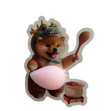 Cute 3D Stickers: Adorable Puppy Stickers, Corgi Stickers For Phone Case Decoration, Includes 1 Soft TPR Belly Squeeze Toy - Apricot - View 14