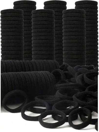 20/50/100/200 piezas Lazos de pelo elásticos gruesos y sencillos de moda, adecuados para uso diario y como regalo. Se pueden usar como lazos de pelo, sujetadores de coleta, diademas y diademas deportivas. Adecuado para niñas, sujeta perfectamente el cabello largo. También adecuado para adolescentes. | Serie de lazos de pelo de moda | Lazos de pelo duraderos