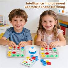 Juguete educativo de emparejamiento de formas geométricas de plástico, juguete de educación temprana para niños de 3+ años de jardín de infancia, reconocimiento de formas y colores, ayuda de aprendizaje interactivo para el aula - Multicolor - Ver 4