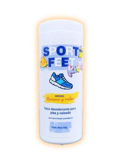 Talco Para Pies/calzado Sport Feet Kids 50g (banana Y Melon)