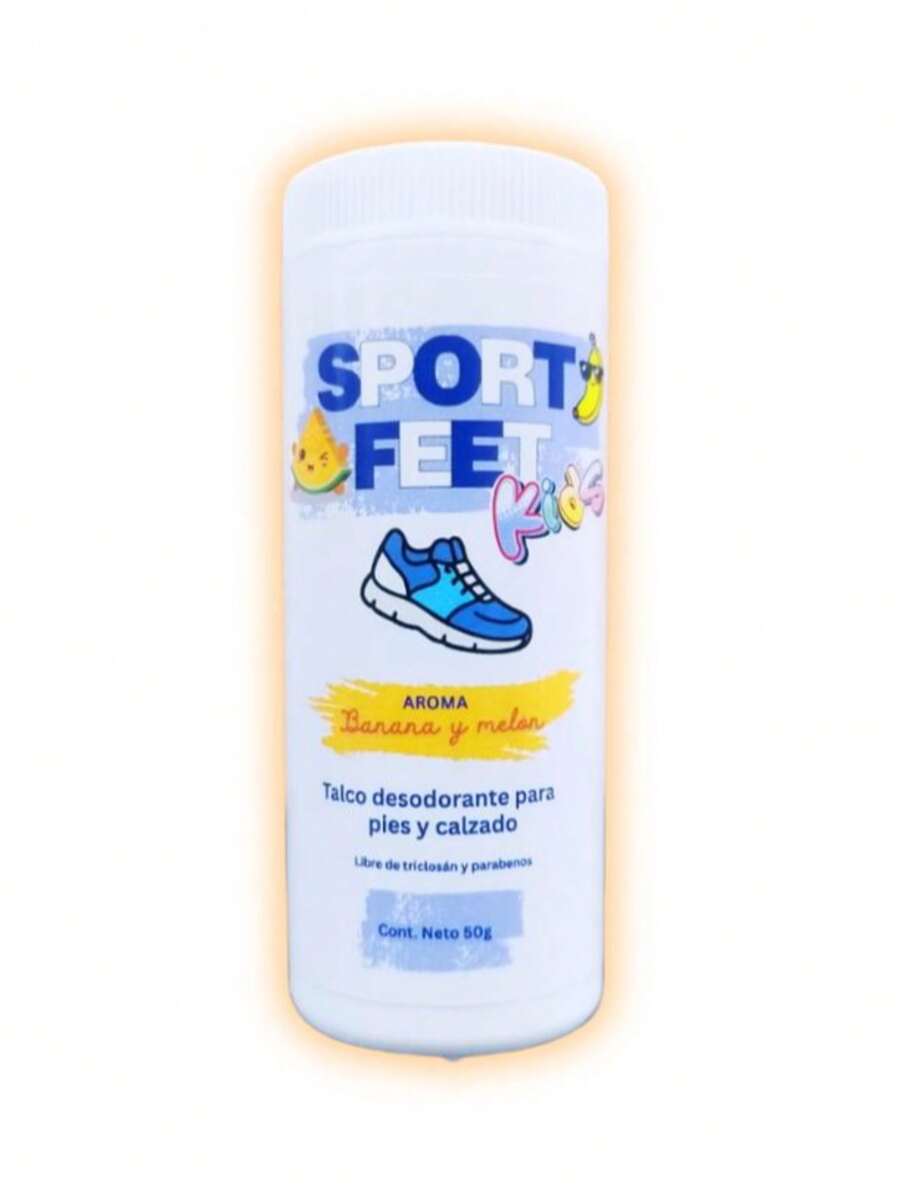 Talco Para Pies/calzado Sport Feet Kids 50g (banana Y Melon) - Aloe Vera - Ver 1