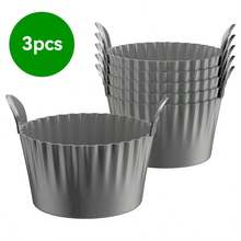 2/4 piezas Moldes de silicona para hornear en freidora de aire, Moldes para magdalenas, Moldes para tartaletas, Accesorios de cocina, Herramientas de hornear, Suministros DIY - Multicolor - Ver 15