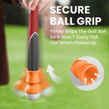 FINGER TEN Premium Golf Ball Picker 1pc, Desain Karet Hisap Fleksibel dan Tahan Lama, Mudah Diambil, Cocok untuk Klub Golf Super Grip - Jeruk - View 5