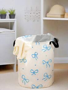 1 Giỏ đựng đồ tròn gấp gọn có tay cầm, dung tích lớn, in hình bướm, đa năng dùng cho phòng tắm, phòng ngủ, phòng giặt, đựng đồ chơi, quần áo và đồ ăn nhẹ. - Nhiều màu - Xem 8
