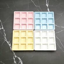 1pc 9-Grid Reusable Nail Polish Palette, Macaron Color Nail Art Mixing Tray, Easy To Clean Nail Care Tool - Multicolor - View 4