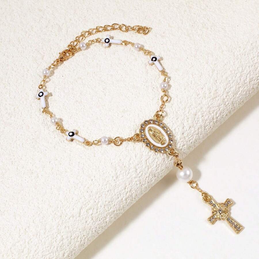 Steering Wheel Rosary, Car Accessory, Car Charms, Car Decor, Prayer Gift, Spiritual Car Decor - View 1