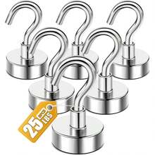 Móc từ tính mạnh, móc từ tính siêu bền 25lbs, chịu lực cao, dùng để treo đồ, móc nam châm Neodymium đất hiếm, thích hợp cho tàu du lịch, cắm trại, bếp nướng, nhà bếp, tủ lạnh, nhà để xe, tường. - Nhiều màu - Xem 2