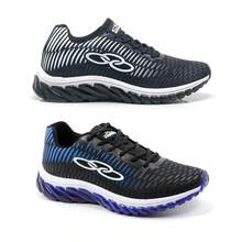 Kit Of 2 Pairs Of Comfortable Athletic Shoes For Gym, Walking, And Outdoor Activities - New Release - Unisex Running Shoes - 白色+藍色 - 查看 1