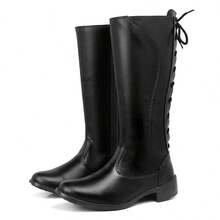 ELEGANCE WOMEN'S HIGH-KNEE BOOT – SOPHISTICATION AND TIMELESS STYLE. Elegant Casual Business Clothing Casual Microfiber Leather Party Office Outdoor Holiday Vacation - 黑色 - 查看 3