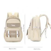 Ins Style Backpack, Large Capacity, Lightweight, Multi-Pocket, Multi-Function Backpack For School, College, Travel, Shopping, Gift - Multicolor - View 9