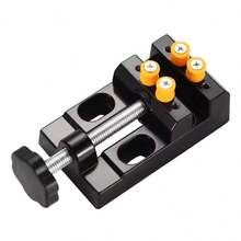 1 cái ê tô mini đa năng bằng hợp kim nhôm, màu đen, dạng phẳng song song, thích hợp cho sửa chữa đồng hồ, điêu khắc thủ công, làm đồ trang sức DIY. - Ê tô mini - Xem 10