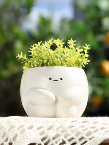 A Charming And Adorable Resin Planter, Perfect For Indoor Plants. With Drainage Holes At The Bottom, It Is A Fun And Interesting Decor Piece For Any Home, Bedroom, Office Or Student Space. It Can Also Be Used For Storage Or Wedding Decorations, Making It A Great Gift. - Multiple Styles - View 11