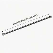 Thanh treo quần áo bằng thép không gỉ có thể điều chỉnh từ 15,75-74,8 inch, thanh treo rèm tắm, thanh treo rèm cửa, thanh treo rèm không cần khoan, thanh treo rèm phòng tắm, rèm phòng ngủ, rèm nhà bếp, thanh treo quần áo có thể kéo dài, chắc chắn và bền bỉ để treo quần áo, rèm tắm, thanh treo dạng ống lồng, thanh treo quần áo - Bạc - Xem 16