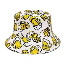 Mũ xô hai mặt in hình bia thời trang mùa hè, mũ chống nắng đi biển, du lịch, dự tiệc ngoài trời. - A - Xem 4
