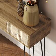 HOMCOM Mesa de banco - Madera Natural - Ver 8