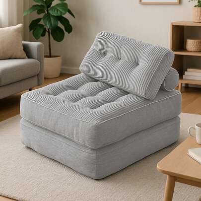 MAGMA LIFE Sofá cama plegable 2 en 1 con Relleno de Memory Foam, respaldo antideslizante y reclinable. Se convierte en cama individual con almohada. Ideal para Sala, Recámara u Oficina