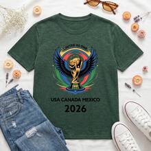 World Cup Shirt|  World Cup T Shirt| USA World Cup Shirt| Football 2026 Shirt| World Cup 2026 T-Shirt| Unisex ® - 橄欖綠 - 查看 2