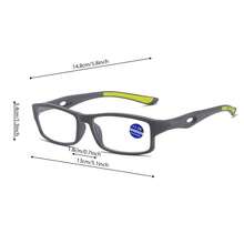 3 Pairs Unisex Rectangular Frame Sports Reading Glasses, Comfortable Anti-Slip, Ergonomic Design, Ideal For Reading, Driving, Fishing And Daily Use - Black - View 11