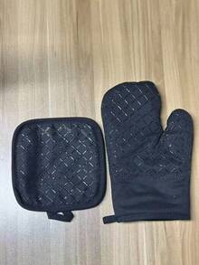 2只加厚硅胶耐热手套/垫，厨房隔热手套，适用于烘焙、烹饪，防滑隔热垫 - 查看 12
