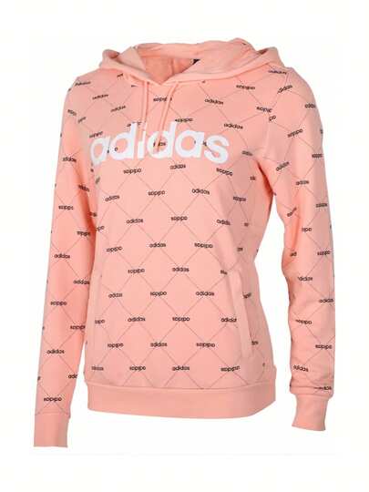 Adidas 女士户外健身卫衣，防风舒适休闲套头衫，适合春秋季穿着，建议选购大一码。