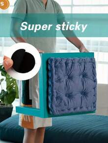 Strong Hook And Loop Fasteners, Suitable For Fixing Bed Sheets And Sofa Cushions, Also Suitable For Non-Slip Sofa Cushions, Bed Sheets, Sofa Cushions, Carpets And Non-Slip Mats. The Back Side Has Strong Adhesion, Easy To Remove Without Leaving Residue, Reusable. - Multicolor - View 4