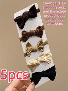 5/1pc Bow Hair Tie, Women's High Elasticity Hair Tie, Thick And Durable Hair Accessory, Ideal For Ponytail And Bun, Hair Styling Accessory, Women's Hair Accessory, Daily Accessory - Multicolor - View 6