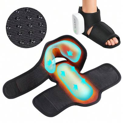 Hailicare Máy mát xa chân và mắt cá chân kép có chức năng sưởi ấm, 3 chế độ gió, 4 mức cường độ, 4 mức nhiệt độ (40-55℃), hẹn giờ tự động tắt 15 phút, giúp thư giãn bàn chân và mắt cá chân, pin 3000mAh, sử dụng được 1,5 giờ, quà tặng ngày lễ.