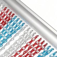 Aluminium Metal Chain Door Curtain Insect-Proof Fly Screen Partition Blind Strips Door Curtain For Home - Colorful - View 11