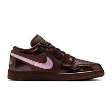 Nike 女款 Air Jordan 1 Low 休闲篮球鞋 - 咖啡棕色/粉紅色 - 查看 3