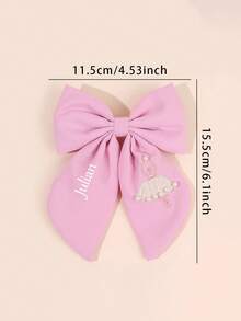 Customized Embroidered Bow Hair Clips, Sweet Ballet Girl Bow Hair Barrettes, Customized Mother's Day Hair Accessories, Party - Multicolor - View 8