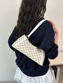 Mẫu mới về năm nay: Túi đeo vai chéo hình lưỡi liềm in chữ, cá tính, cá nhân hóa. - trắng - Xem 5