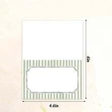 Soft Green Striped Vertical Table Card, Suitable For Spring Wedding, Birthday Party, Bridal Shower, Dining Table Decor - A - View 3