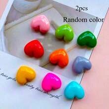 2pcs/5pcs/10pcs/12pcs Glossy Heart-Shaped Refrigerator Magnets, Personalized Fridge Stickers Suitable For Kitchen, Office, Whiteboard, Storage Cabinet, Cupboard And Dishwasher, Kitchen Decor, Home Decor, Mother's Day Gift - Glossy Heart - View 16