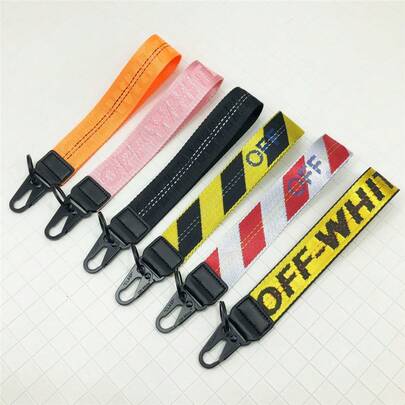 OFF White Compatible Wristlet Strap – Classic Hand Wrist Keychain Lanyard, Key Chain Holder For Men & Women QGRI