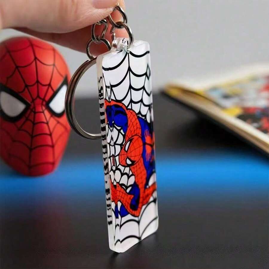Móc khóa chủ đề siêu anh hùng cực ngầu, mặt dây chuyền Người Nhện trong phim truyện tranh tuyệt vời, phụ kiện treo tinh tế, đa năng dùng để trang trí ba lô, chìa khóa, quà tặng kỷ niệm nhỏ cho người hâm mộ, quà tặng sáng tạo cho ngày lễ, sinh nhật, chất lượng và vẻ ngoài tuyệt vời, phù hợp cho nhiều dịp. - Nhiều màu - Xem 1