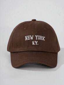 Mũ lưỡi trai phong cách tối giản thêu logo New York NY, thích hợp cho các hoạt động ngoài trời, thường ngày, kỳ nghỉ, bãi biển, câu cá, tiệc tùng, chơi golf, vùng quê, sinh nhật và các dịp khác, ngày lễ, du lịch. - Đen + Nâu - Xem 5
