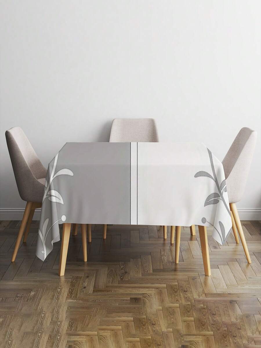 1pc Printed Tablecloth, European Style Rectangular Or Square Tablecloth, Minimalist Design Suitable For Picnics, Parties Or Room Decor
