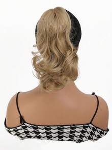 10 Inch Clip-In Short Curly Wavy Synthetic Hair Extension Ponytail, Elegant Style, Suitable For Women's Daily Wear And Party - Multicolor - View 22