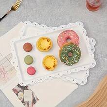 4/3/2/1pc European Rectangular Cupcake Snack Fruit Tray Cake Dessert Plastic Display Tray Multifunctional Household Fruit Food Display Tray Cupcake Display Rack Thanksgiving Wedding Birthday Party Desktop Decoration Tray Kitchen Tools - Multicolor - View 6