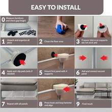 Under Couch Blocker Extra Long 138 X 7.9 Furniture Barrier For Dogs Cats Prevent Pets From Hiding Under Beds Or Sofas Protect Floors Keep Your Home Clean  And Pet-Friendly - White - View 6