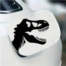 1PC, 2D Flat Sticker, Dinosaur Car Decal – Funny Dino Vinyl Car Decals– Black Cartoon Design For Car Window, Laptop, Wall – Waterproof & Removable 2D Flat Sticker Vinyl - A - View 6
