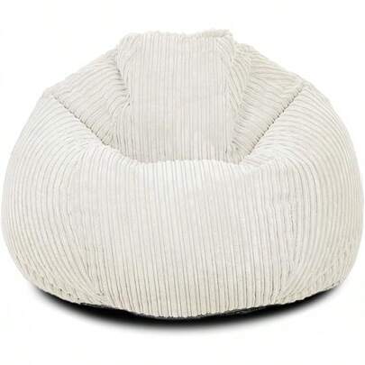 Extra Large Corduroy Ready Filled Adult Bean Bag - Lightweight Comfortable Beanbag Lounger Chair For All Ages - Recliner Breathable Fabric Gaming Seat For Bedroom Lounge 92(H)X102(W)X102(D)Cm (Teal)